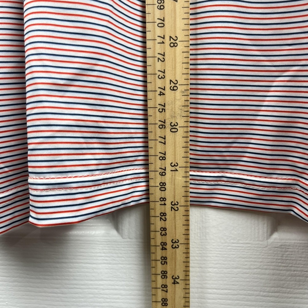 Collars & Co Polo Shirt Mens XL Featherweight Relaxed Red Blue Stripe Dress NEW - Picture 10 of 10